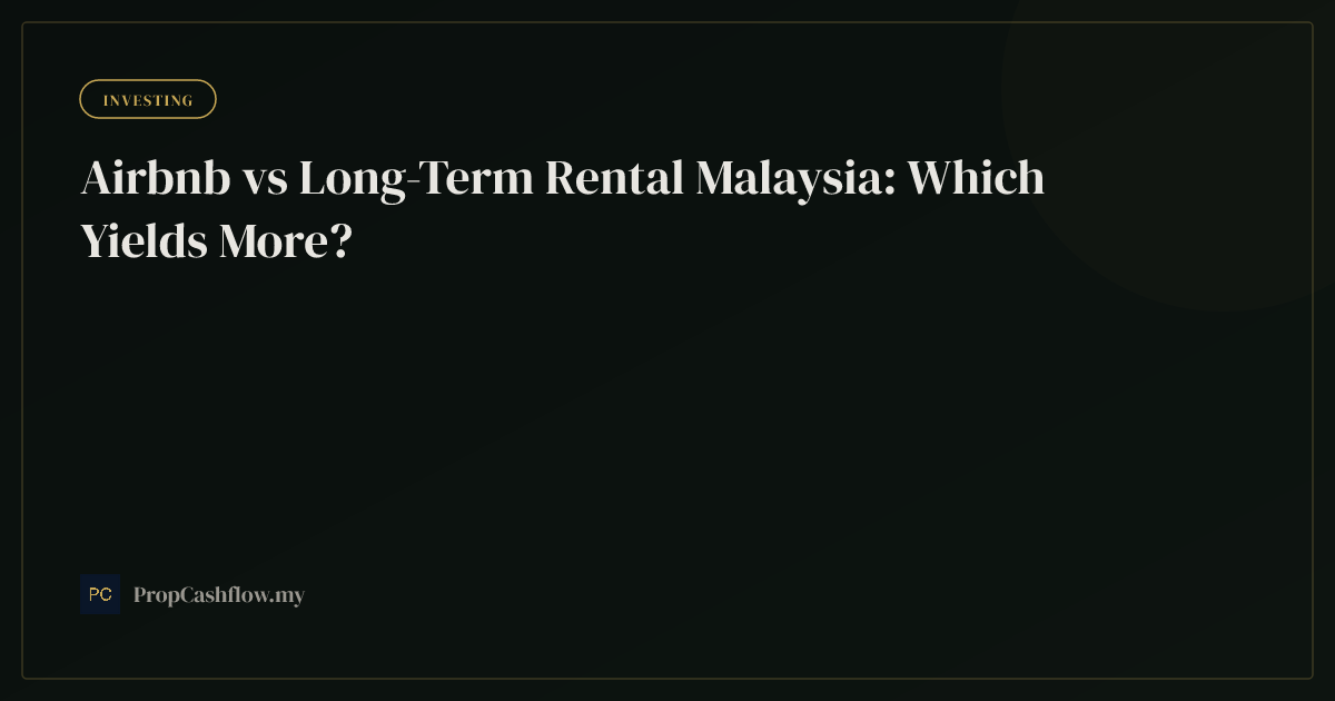 Airbnb vs Long-Term Rental Malaysia: Which Yields More?