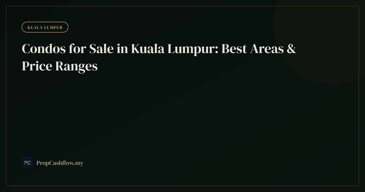 Condos for Sale in Kuala Lumpur: Best Areas & Price Ranges