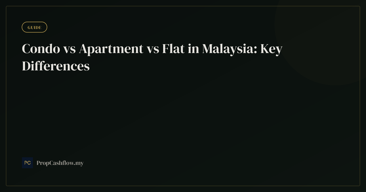 Condo vs Apartment vs Flat in Malaysia: Key Differences