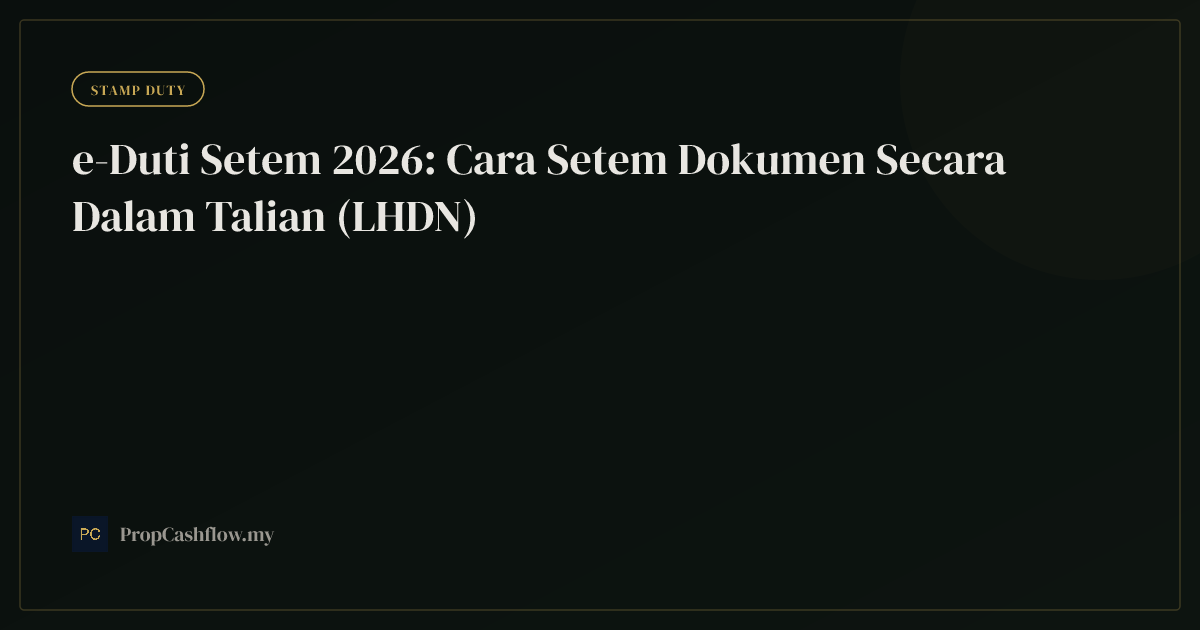 e-Duti Setem 2026: Cara Setem Dokumen Secara Dalam Talian (LHDN)