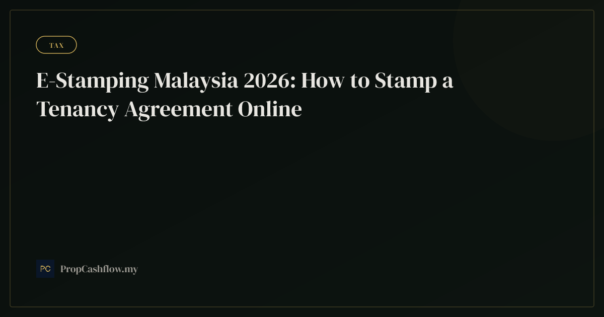 E-Stamping Malaysia 2026: How to Stamp a Tenancy Agreement Online