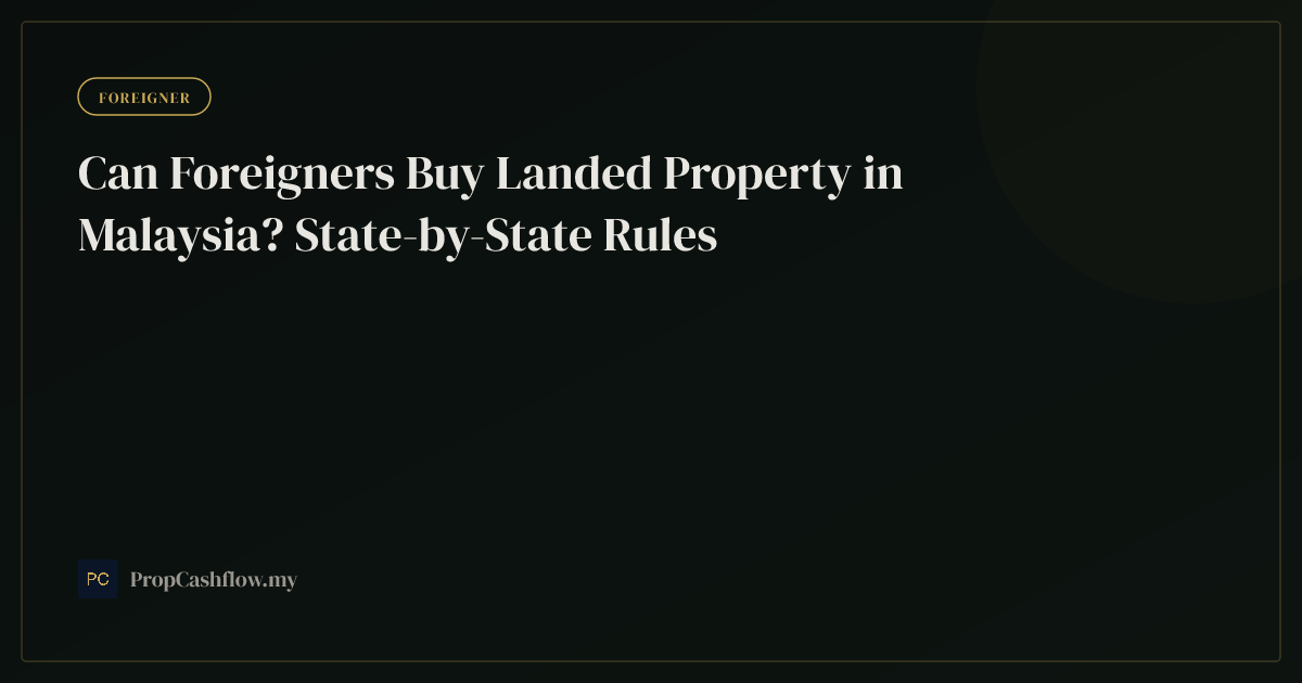 Can Foreigners Buy Landed Property in Malaysia? State-by-State Rules