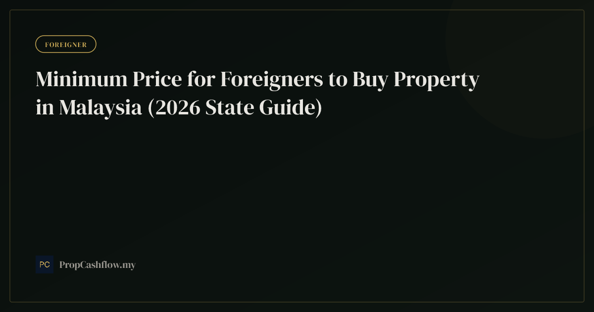 Minimum Price for Foreigners to Buy Property in Malaysia (2026 State Guide)