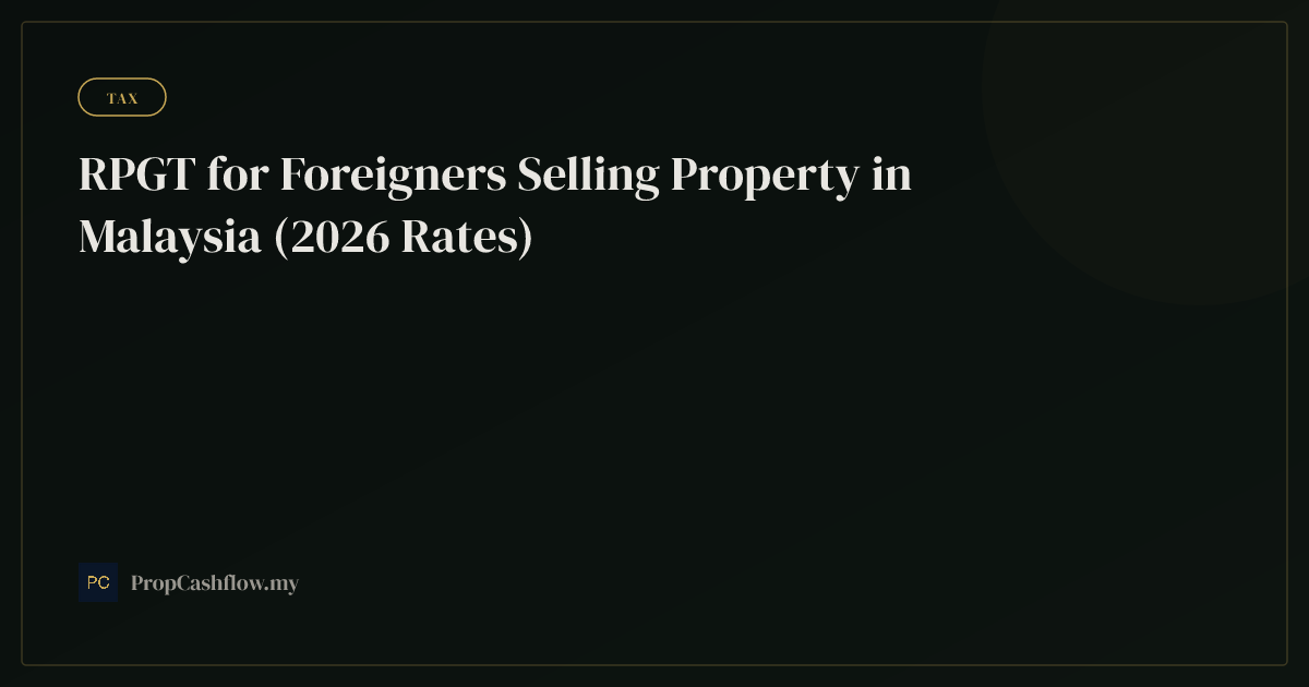 RPGT for Foreigners Selling Property in Malaysia (2026 Rates)