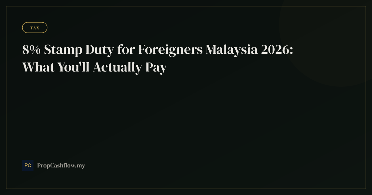 8% Stamp Duty for Foreigners Malaysia 2026: What You'll Actually Pay