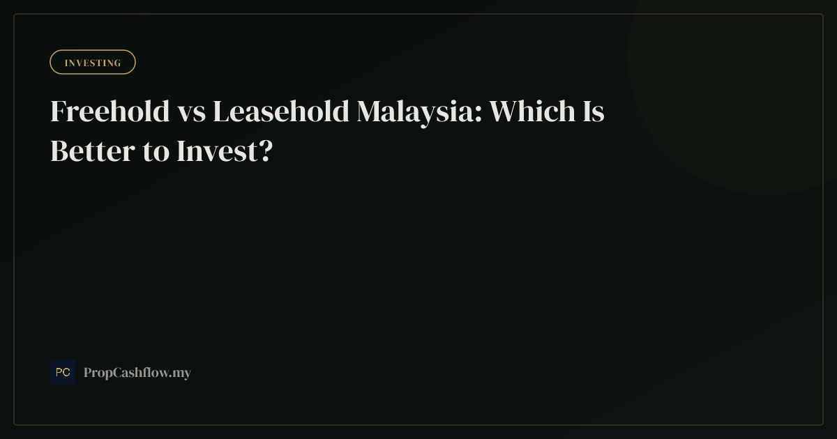 Freehold vs Leasehold Malaysia: Which Is Better to Invest?