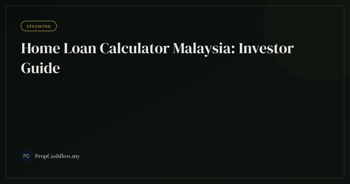 Home Loan Calculator Malaysia: Investor Guide