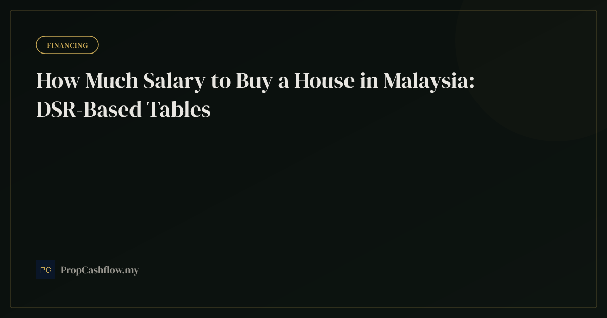 How Much Salary to Buy a House in Malaysia: DSR-Based Tables