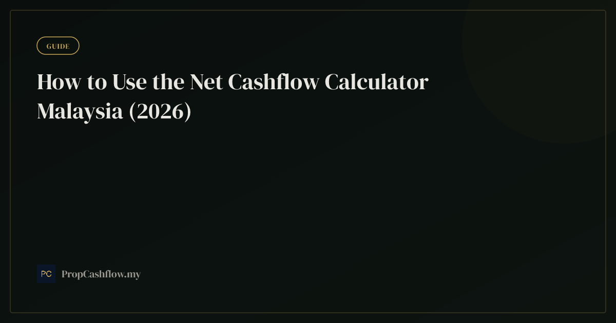 How to Use the Net Cashflow Calculator Malaysia (2026)