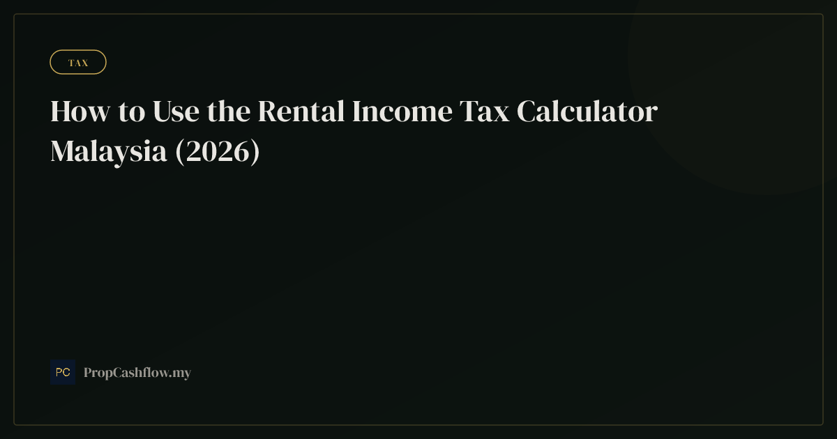 How to Use the Rental Income Tax Calculator Malaysia (2026)