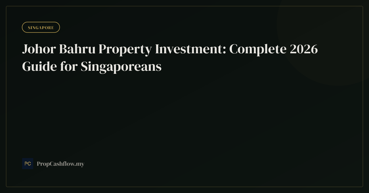 Johor Bahru Property Investment: Complete 2026 Guide for Singaporeans