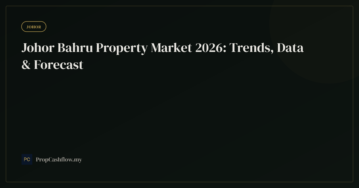 Johor Bahru Property Market 2026: Trends, Data & Forecast