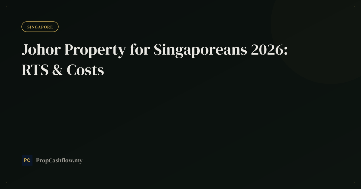 Johor Property for Singaporeans 2026: RTS & Costs
