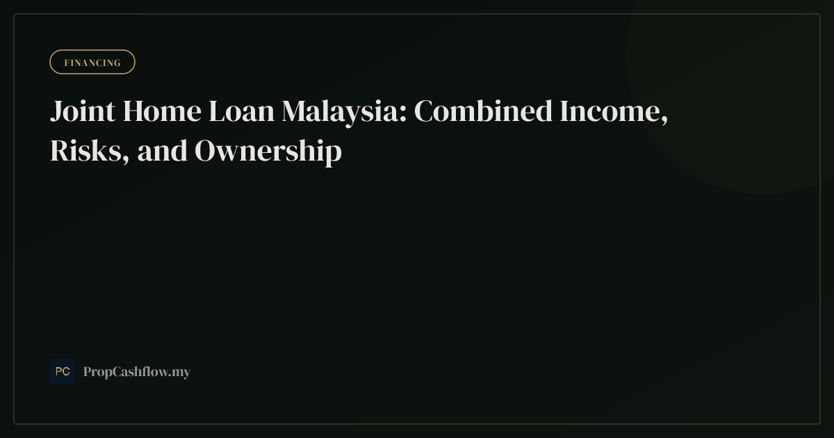 Joint Home Loan Malaysia: Combined Income, Risks, and Ownership