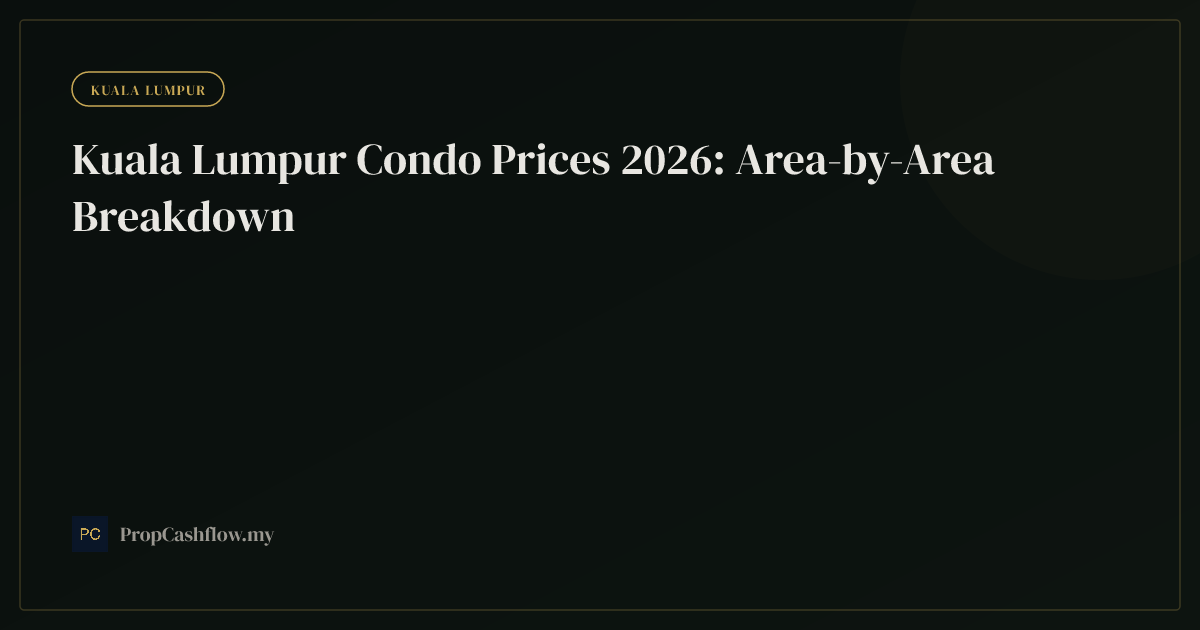 Kuala Lumpur Condo Prices 2026: Area-by-Area Breakdown
