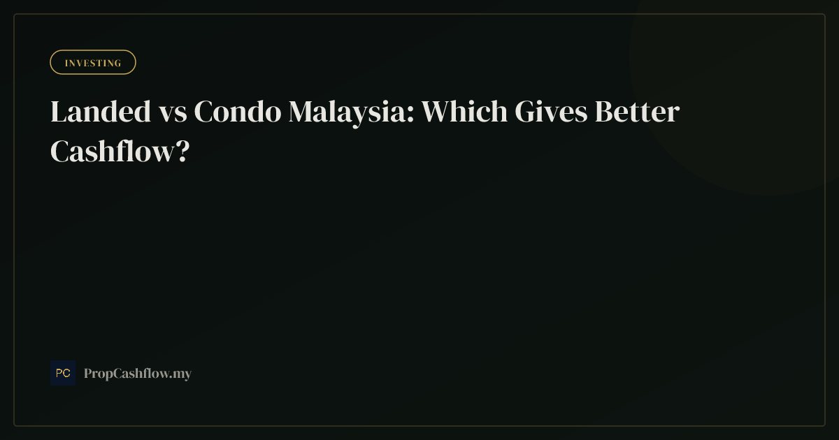 Landed vs Condo Malaysia: Which Gives Better Cashflow?