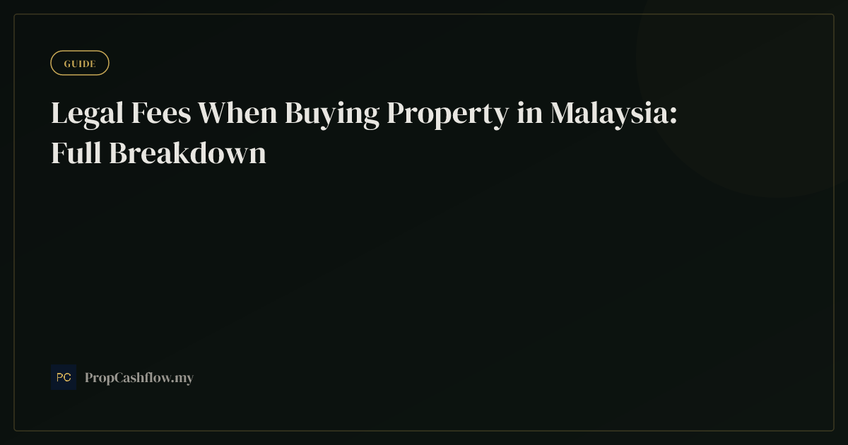 Legal Fees When Buying Property in Malaysia: Full Breakdown