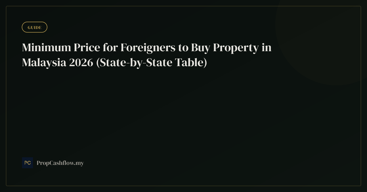 Minimum Price for Foreigners to Buy Property in Malaysia 2026 (State-by-State Table)