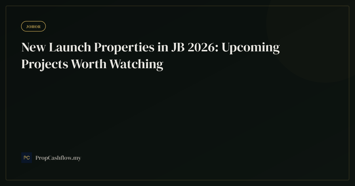 New Launch Properties in JB 2026: Upcoming Projects Worth Watching