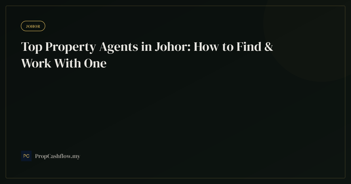 Top Property Agents in Johor: How to Find & Work With One
