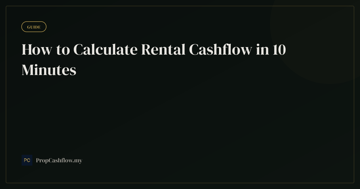 How to Calculate Rental Cashflow in 10 Minutes
