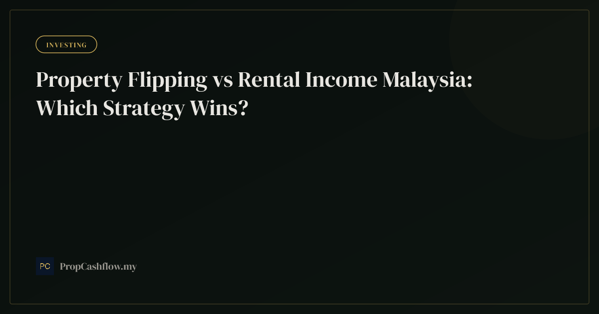 Property Flipping vs Rental Income Malaysia: Which Strategy Wins?