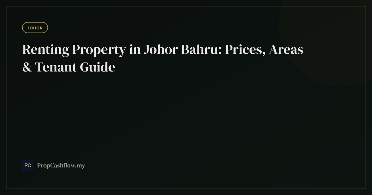 Renting Property in Johor Bahru: Prices, Areas & Tenant Guide