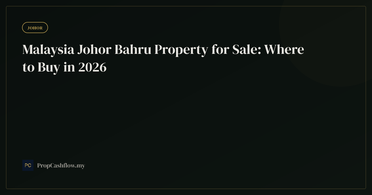 Malaysia Johor Bahru Property for Sale: Where to Buy in 2026