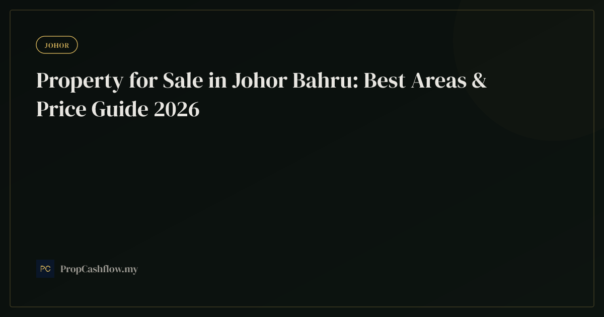 Property for Sale in Johor Bahru: Best Areas & Price Guide 2026