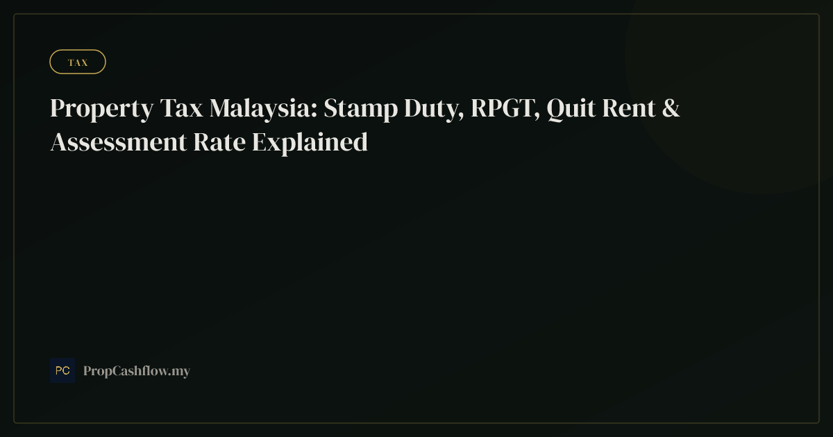 Property Tax Malaysia: Stamp Duty, RPGT, Quit Rent & Assessment Rate Explained