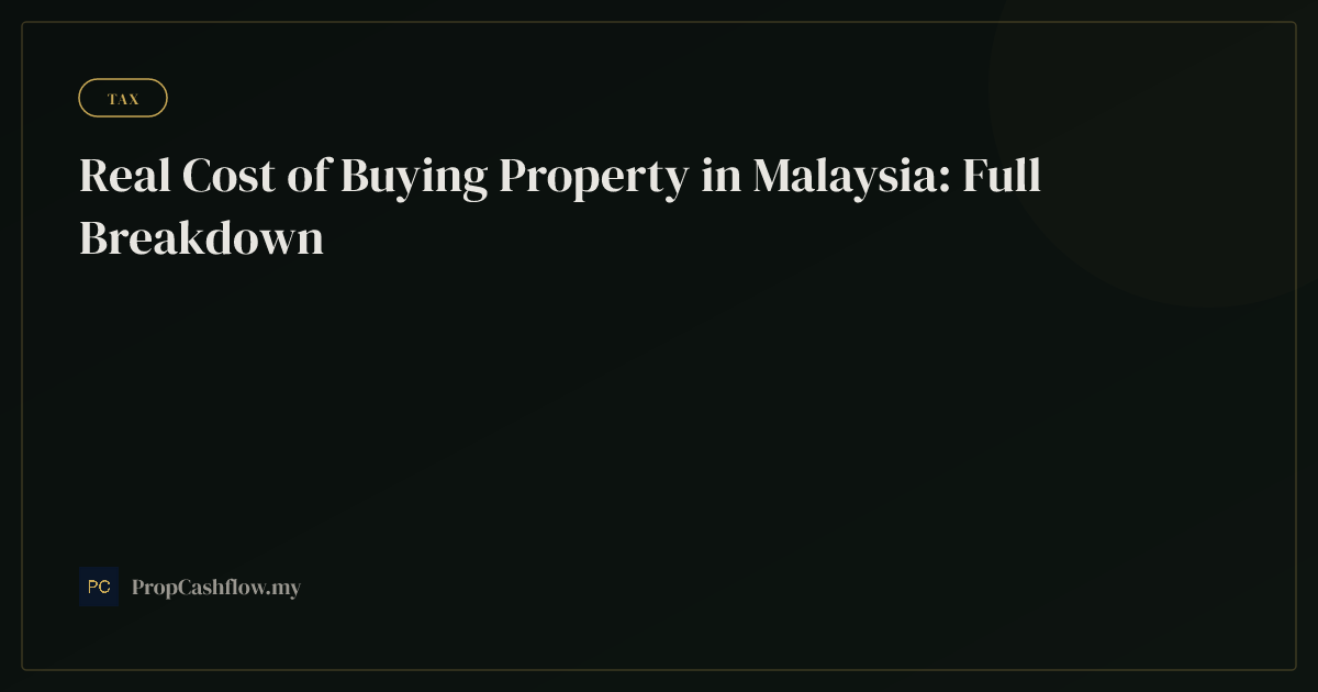 Real Cost of Buying Property in Malaysia: Full Breakdown
