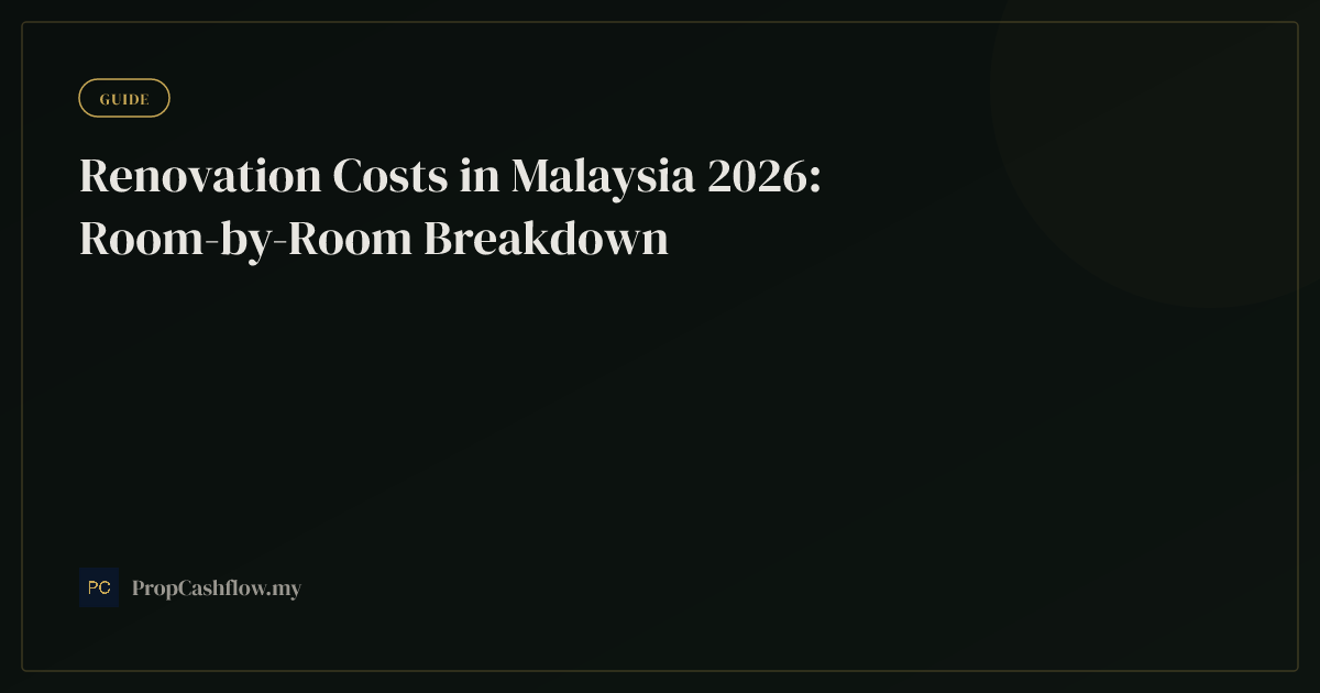 Renovation Costs in Malaysia 2026: Room-by-Room Breakdown