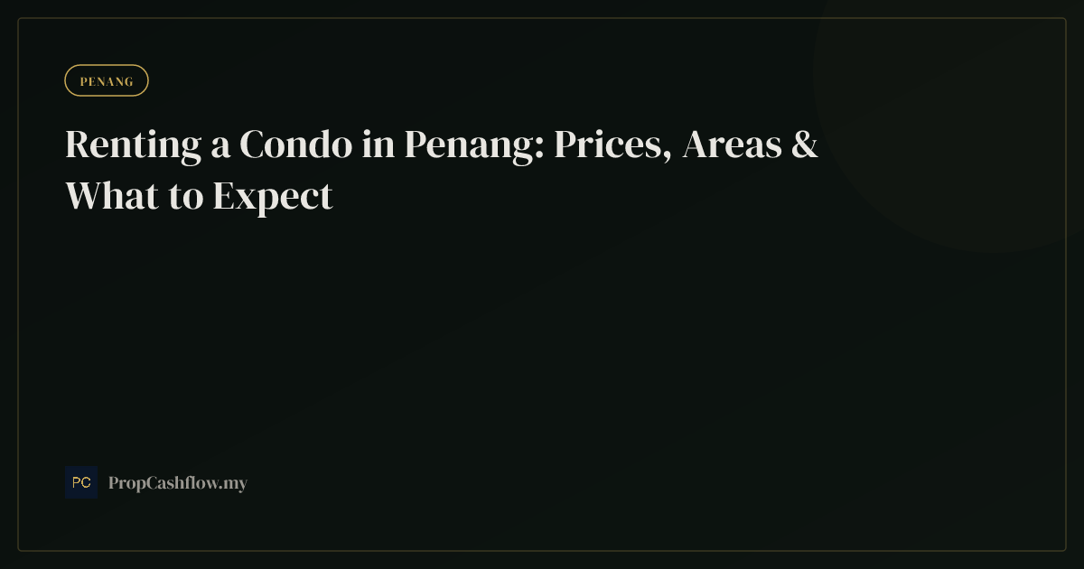 Renting a Condo in Penang: Prices, Areas & What to Expect