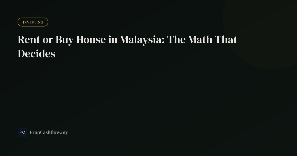 Rent or Buy House in Malaysia: The Math That Decides