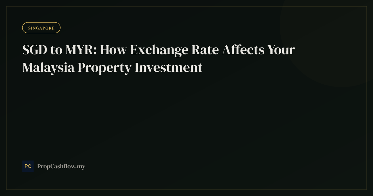SGD to MYR: How Exchange Rate Affects Your Malaysia Property Investment