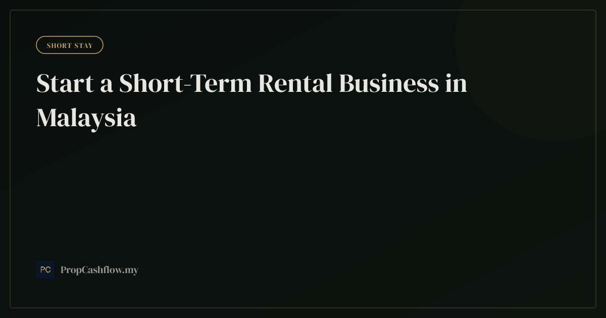 Start a Short-Term Rental Business in Malaysia