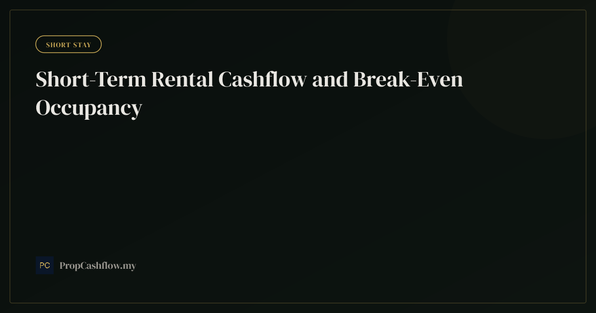 Short-Term Rental Cashflow and Break-Even Occupancy