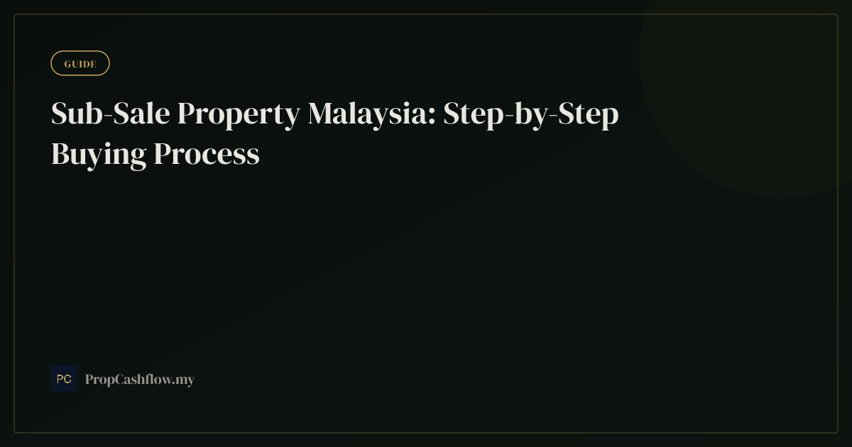 Sub-Sale Property Malaysia: Step-by-Step Buying Process
