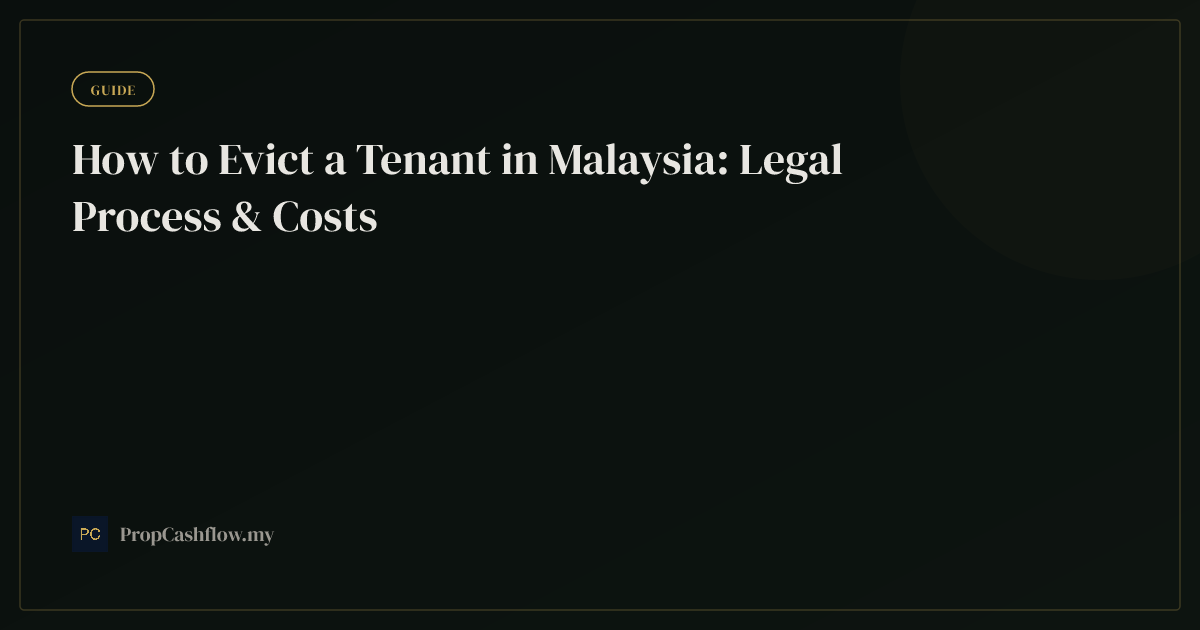 How to Evict a Tenant in Malaysia: Legal Process & Costs